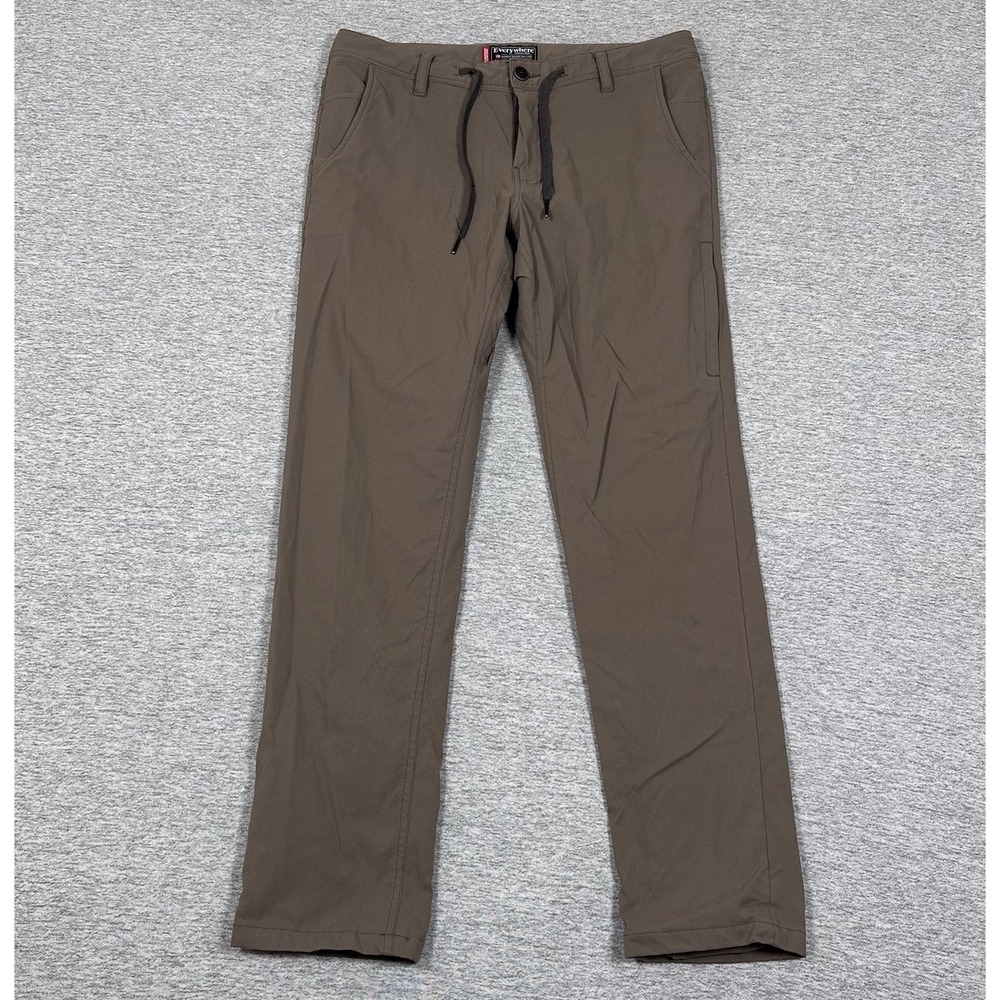 686 Pants Mens 32x32 Brown Slim Everywhere Merino Wool Lined Outdoor Hiking READ